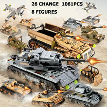 1061 pçs tanque blocos de construção brinquedos mini figuras veículo aeronaves menino bloco educacional tijolos compatíveis militares 2024 - compre barato