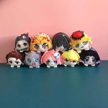 Figuras de acción de Demon Slayer para niños, muñecos de Peluche de dibujos animados de Kimetsu no Yaiba, Agatsuma, Zenitsu, Nezuko, Hashibira, regalo, 10cm 2024 - compra barato