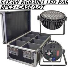 8PCS/ 54X3W LED Par LIGHT +Flight Case  RGB 3IN1 PAR LED  DMX disco lights professional DJ equipment new product ! 2024 - buy cheap