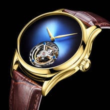 Tourbillon movimento de luxo relógios mecânicos dos homens 2020 simples moda tourbillon nenhum logotipo negócios relógio masculino montre homme luxe 2024 - compre barato