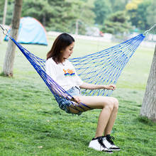 Portable Nylon Camping Hammock Net Outdoor Travel Mountaineering Garden Hammock Sleeping Bed Hanging Chair Load bearing 100kg 2024 - buy cheap
