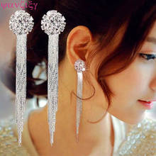 Korean Fashion Jewelry Personality Temperament Crystal Tassel Earrings Bridal Earring Oorbellen Earrings For Women Long Earrings 2024 - buy cheap