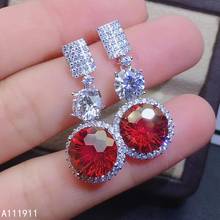 KJJEAXCMY fine jewelry 925 sterling silver inlaid natural red Topaz female luxurious earrings support detection trendy 2024 - buy cheap