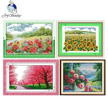 Huahai series landscape Cross Stitch kit 14CT printed patterns DMC fabric on canvas Chinese Embroidery sets for home decorations 2024 - buy cheap