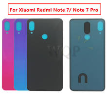 Original For Xiaomi Redmi Note 7/ Note 7 Pro glass Battery Back Cover Housing Battery Door Case With Adhesive Repair Parts 2024 - buy cheap