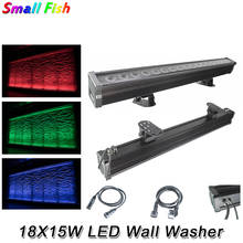 Luminária wall-washer, luminária com protocolo de iluminação de led 18x15w, 5 em 1, com protocolo de lavar parede, para ambiente externo, luzes de palco, com barra de iluminação