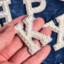 Parche con letras del alfabeto inglés para coser diamantes de imitación, insignia 3D hecha a mano, bolsa, sombrero, apliques Vaqueros, decoración artesanal 2024 - compra barato