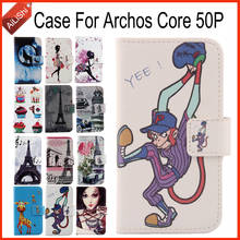 Funda AiLiShi para Archos Core 50P lujosa funda de piel sintética PU de solapa Core 50P Archos exclusiva 100% funda de teléfono especial piel + seguimiento 2024 - compra barato