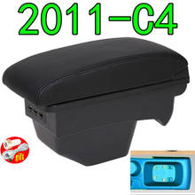 Reposabrazos de cuero para Citroen C4 2011-2018, almacenamiento de coche, caja de interfaz USB, modificación del reposabrazos 2016 2017 2024 - compra barato