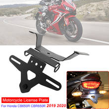 Kit com suporte para placa de moto, de alumínio, para honda 650r, cb650r, 19-20, cb, cbr, 650r 2024 - compre barato