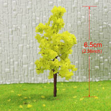 Árvores de ferro em escala ho, 30 ou 60 peças, modelos verdes e amarelos, árvores de outono r6524, 6.5cm, 1:87 2024 - compre barato