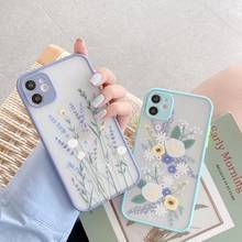 Luxury 3D Relief Flower Case For iPhone 12 Mini 11 Pro Max X XR XS Max 7 8 Plus Soft Bumper Transparent Matte PC Back Cover 2024 - buy cheap