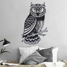 Adesivo de parede coruja e animais, adesivo de parede com design de vinil, arte removível para decoração de parede de casa lf28 2024 - compre barato