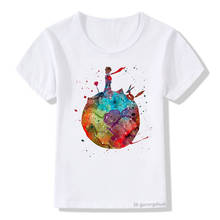 The Little Prince Watercolor Print Ninja Anime Manga Cartoon Vintage Boys T Shirt Children Clothes Birthday Gift T-Shirt Tops 2024 - buy cheap