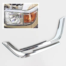 2 pçs frente do carro lâmpada brow guarnições para toyota land cruiser 76 lc 70 lc 71 lc 76 lc 77 lc 79 acessórios 2024 - compre barato