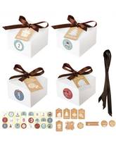 24 Sets Christmas Advent Calendar Kraft Paper Candy Box With Tags Stickers Ribbon Gift Storage Decoration Advent Calendar Bag 2024 - buy cheap