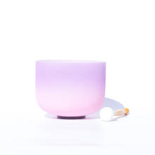 10 дюймов фиолетовый и розовый цвет B Note корона чакра Кварцевый Поющая чаша медитация и исцеление 2024 - купить недорого