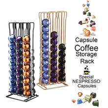 Práctico estante de almacenamiento para cápsulas de café Nespresso, organizador de ahorro de espacio, soporte de exhibición, dispensador, 60 cápsulas 2024 - compra barato