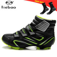 Зимняя велосипедная обувь Tiebao, велосипедная обувь, велосипедные кроссовки для горных велосипедов 2021, мужские женские кроссовки для горного велосипеда, теплая дышащая Спортивная обувь для велосипеда 2024 - купить недорого