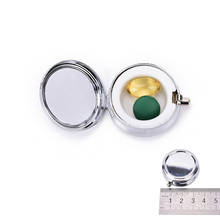 2017 Divide Storage 1Pcs/Lot Metal Round Silver Tablet Pill Boxes Holder Advantageous Container Medicine Case Small Case 2024 - buy cheap