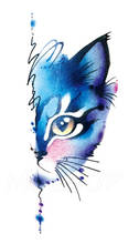 Buy Tattoo Sticker Little Half Face Cat Element Small Animal Flower Water Transfer Temporary Fake Body Art Tatoo For Kid Girl Boy In The Online Store Moloop Store At A Price Of