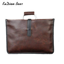 KUDIAN BEAR Retro Men Handbags Leather Tote Bag Casual Men Messenger Bags Fashion Solid Retro Satchels Bag BIX432 PM49 2024 - buy cheap