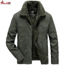 Winter Jacket men 100% cotton Military Bomber Jackets Jaqueta Masculina men`s windbreaker thick Fleece jacket male parka coats 2024 - buy cheap