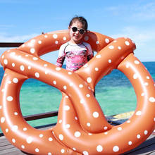 Giant Inflatable Pretzel Clircle Party Pool Float Toys Swimming Ring Float Donut Air Mattress Swimming Ring 2024 - buy cheap