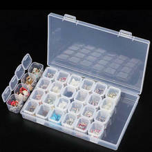 HOT 28 Slots Diamond Painting kit Adjustable Plastic Storage Box Nail Art Rhinestone Tool Bead Storage Box Case Organizer 2024 - buy cheap