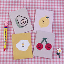 Cute Avocado Cherry Lemon Memo Pad Portable Notepad Daily Message Sticky Notes School Office Supplies Stationery 2022 - buy cheap