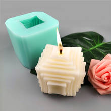 Molde de silicona para velas 3d, decoración de yeso, moldes de cubo 3D para velas, pastel, Chocolate, jabón, Kit de fabricación de velas 2024 - compra barato