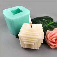 3d Candle Silicone Mold Diy Plaster Decoration 3D Cube Candle Molds Cake Chocolate Wax Soap Mould Candle Making Kit 2024 - buy cheap