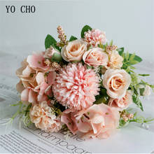 YO CHO Newest Silk Rose Bud Flower DIY Home Decoration Artificial Peony Wedding Flower Store Hallway Decor Flowers 2024 - buy cheap