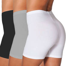 2020 Plus Size Women Elastic Shorts Casual High Waist Tight Fitness Slim Skinny Bottoms Summer Solid Sexy White Black Shorts 2024 - buy cheap