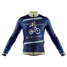 New Blue Long Sleeve Men Cycling Jersey Bike Wear Jersey WINTER FLEECE & THIN Cycling Clothing MTB Ropa Ciclismo 2024 - buy cheap
