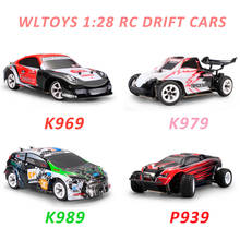 Wltoys 1:28 RTR Радиоуправляемый автомобиль 2,4G 4WD 4 канала 30 км/ч Радиоуправляемый Дрифт автомобиль гоночный автомобиль K969/K979/K989/P939 на выбор автомобиль с дистанционным управлением 2024 - купить недорого