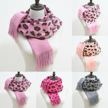 Модные женские леопардовые зимние теплые кашемировые шарфы, Дамская длинная шаль из пашмины, шарф-накидка 2024 - купить недорого