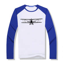 Новая мужская футболка в стиле ретро с летательным аппаратом, забавная Мужская футболка с длинным рукавом реглан, модная мужская футболка с круглым вырезом 2024 - купить недорого