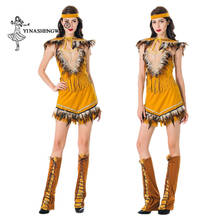 Indiano vestido feminino lehenga choli sexy halloween cosplay traje indiano tribal dança vestido índios princesa borla 5 peças conjunto 2024 - compre barato