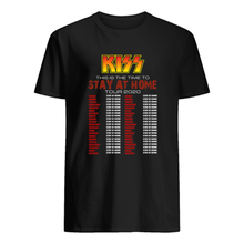 Kiss rock band tour datas estadia em casa tour 2020 t camisa vintage masculino presente t 2024 - compre barato