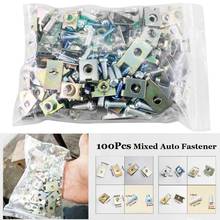 100pcs U-Type Mixed Metal Car Accessories Vehicle Door Panel Screw Fastener Clip gasket clip auto fastener u-type gasket clip 2024 - buy cheap