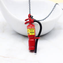 Collar rojo de moda para mujeres y niñas, colgante Simple de lucha contra incendios, joyería para regalo, joyería Unisex 2024 - compra barato