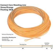 Maximumcatch ConnectCore Shooting line 100ft Straw/Orange 20lb/30lb Floating Running Line Fly Fishing Line with 2 Welded Loops 2024 - buy cheap