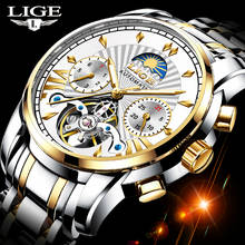 Reloj 2020 LIGE Fashion Mens Watches Top Brand Luxury Tourbillon Automatic Mechanical Watch Men Big Dial Waterproof Sport Clock 2024 - buy cheap