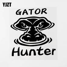 Yjzt 15.1cm × 15.7cm criativo para caçador animal gator vinil etiqueta do carro decalque preto/prata 8c-0565 2024 - compre barato