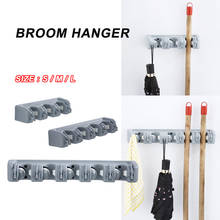 1pc Wall Mounted 3/4/5 Position Kitchen Shelf Storage Holder for Mop Brush Broom Mops Hanger Organizer Kitchen Hanging Tool 2024 - buy cheap