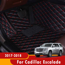 Alfombrillas de cuero Artificial para coche Cadillac Escalade, accesorios de Interior, protectores personalizados, almohadillas para los pies, 2017, 2018 2024 - compra barato