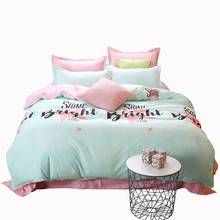 Jogo de cama estampado em melancia, conjunto de roupas de cama de algodão, lençol, capa de edredon, queen, king size 2024 - compre barato