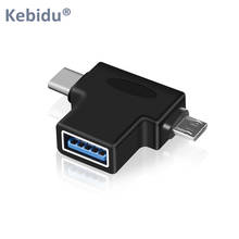 Kebidu USB Typec Otg Adapter Fast Type C To USB 3.0 Micro USB Charge Data Converter For Samsung Xiaomi Huawei Macboos Pro 2024 - buy cheap