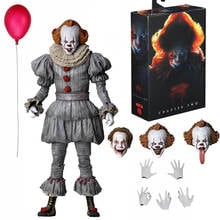 Neca pennywise action figure capítulo dois modelo final brinquedo de horror presente para o halloween 2024 - compre barato